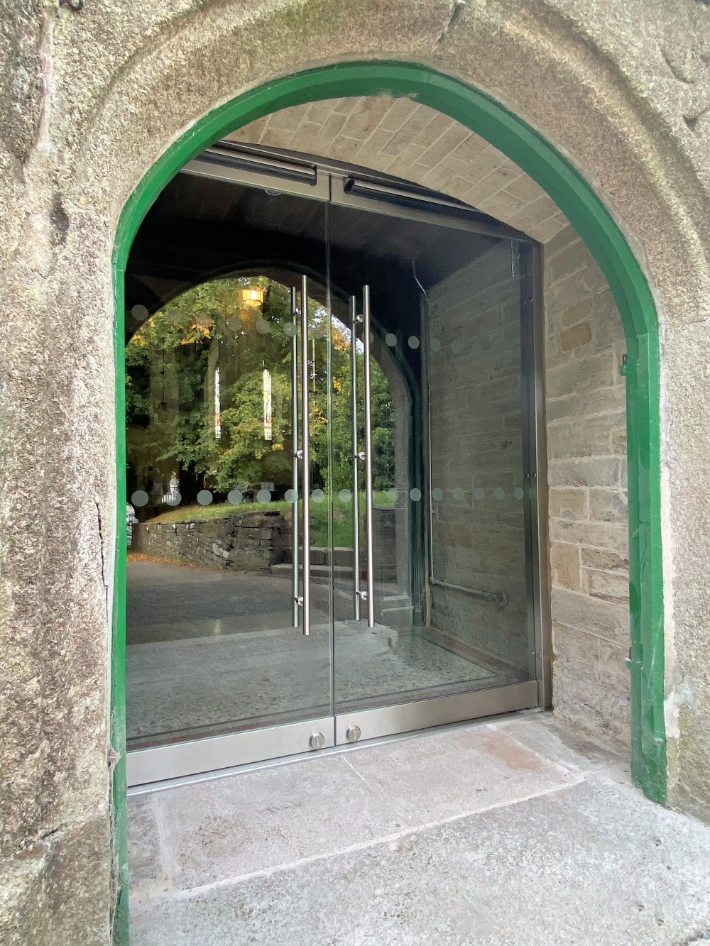 GL15 glass doors for St Martins Church, Liskeard, Cornwall